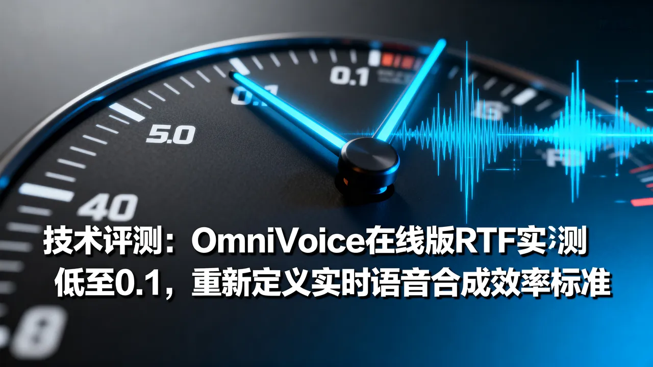 OmniVoice在线版RTF实测低至0.1,重新定义AI配音效率标准